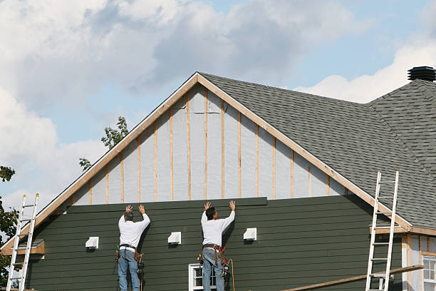 Professional Emergency Siding Repair technician working in Rushville, IN